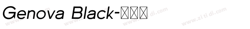 Genova Black字体转换